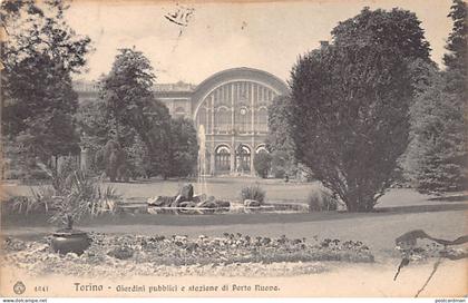 Italia - TORINO - Giardini pubblici e stazione di Porta Nuova