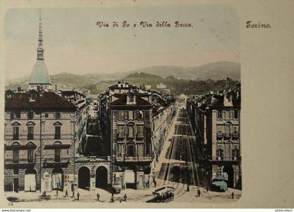 Torino // Via di Po e Via Della Secca  (Tram) ca 1900
