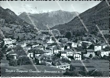 bm199 cartolina bondo e breguzzo panorama provincia di trento