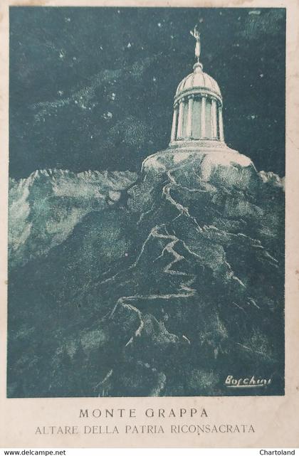Cartolina - Monte Grappa - Altare della Patria Riconsacrata - YMCA - 1920 ca.