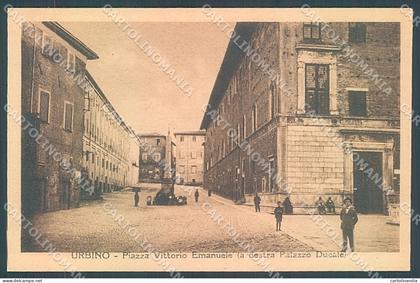 Urbino Città Piazza Vittorio Emanuele cartolina JK5528