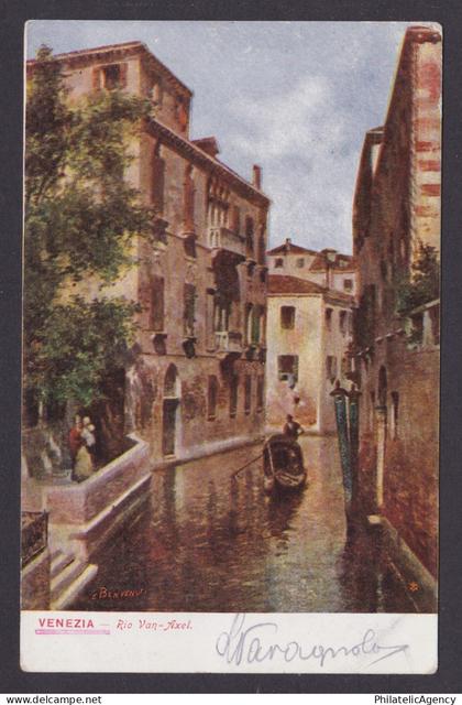 ITALY, Vintge postcard, Venice, Rio Van-Axel