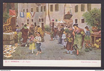 ITALY, Vintge postcard, Venice, The Festival