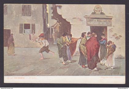 ITALY, Vintge postcard, Venice, the fights