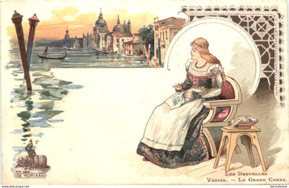Venise - Le Grand Canal - Litho