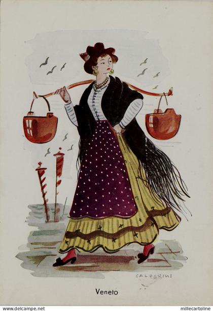 # COSTUMI REGIONALI- Illustratore CALDERINI - VENETO