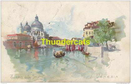 CPA LITHO VENICE VENEZIA ILLUSTRATEUR ARTIST SIGNED AQUARELLE TEMPIO DELLA SALUTE
