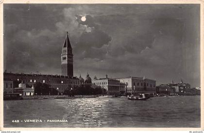 Italy Venezia Venice 1950 Panorama Moonlight postcard B789