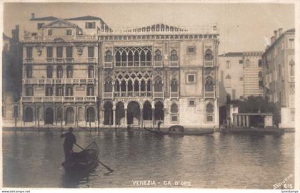 Italy Venice Venezia Canal Ca D'Oro Gondola vintage postcard