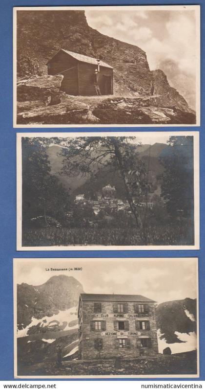 LANZO Valli Rifugi fraz. Versino 3 cartoline anni '20
