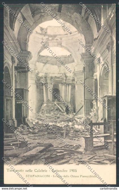 Vibo Valentia Stefanaconi Terremoto cartolina ZB2763