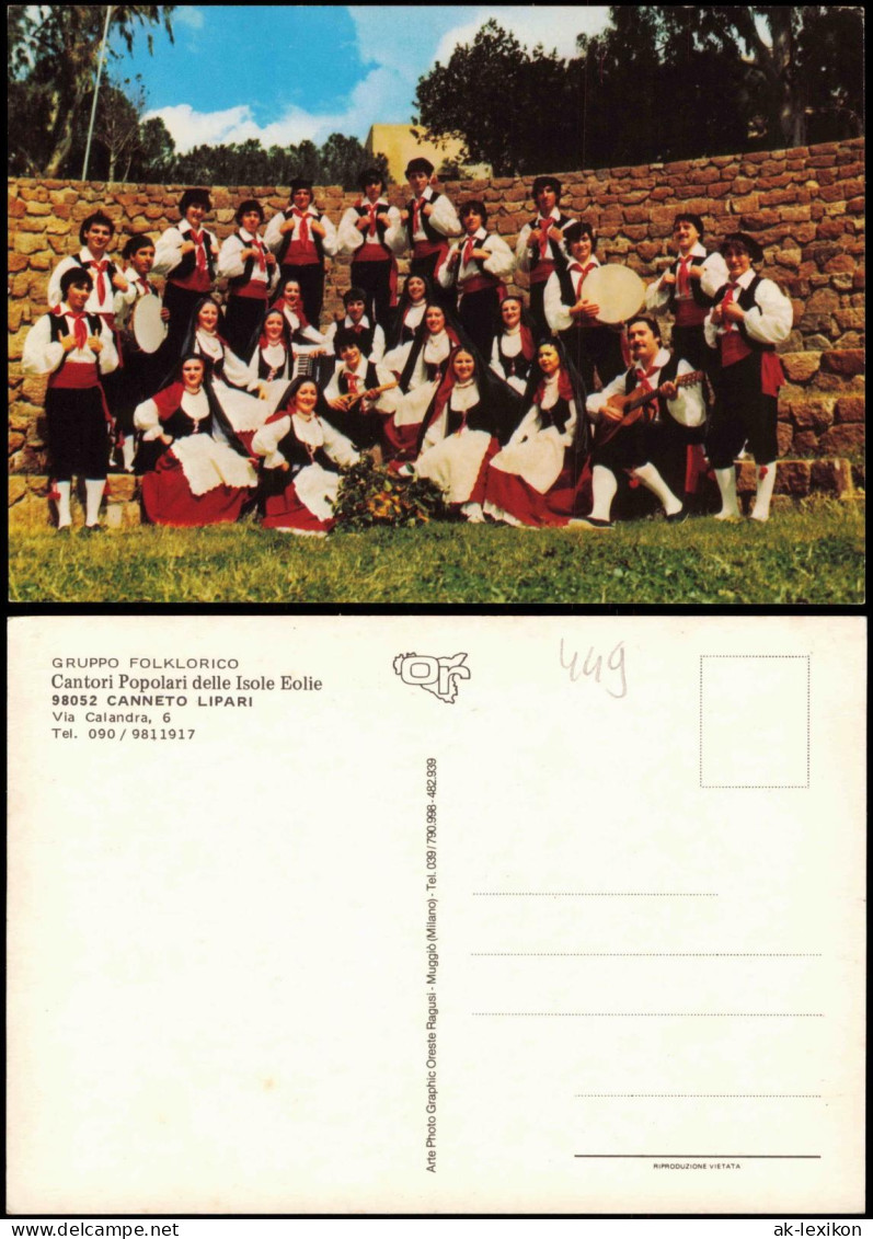 Italien Italia GRUPPO FOLKLORICO Cantori Popolari  Eolie CANNETO LIPARI 1975
