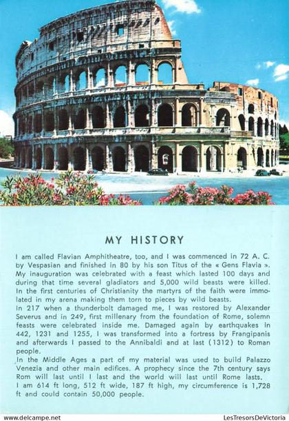 [-15%] ITALIE - Rome - Le colisée - My history - Colorisé - Carte postale