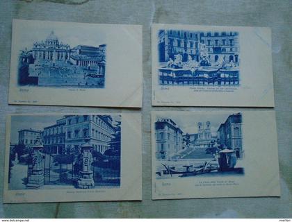 D147897 Italia  ROMA  - 4 postcards  ca 1898