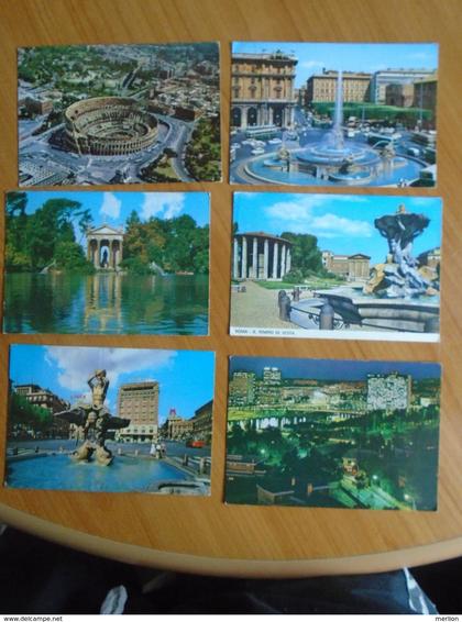 D150437  Italia ROMA 6 postcards