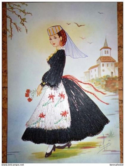 Abruzzo - costume Regionale - Bestickte Karte