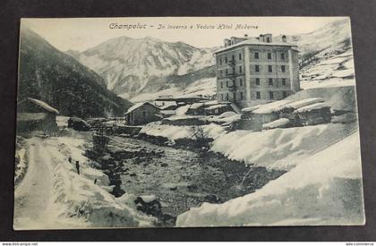 Cartolina Champoluc - In Inverno e Veduta Hotel Moderne