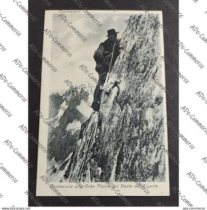 Cartolina Courmayeur - Ascensione alla Gran Placca del dente del Gigante