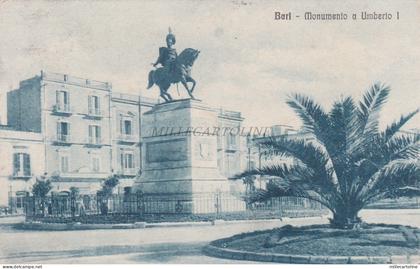 * BARI - Monumento a Umberto I 1918 WWI Timbro Questura di Bari Volturara Irpina