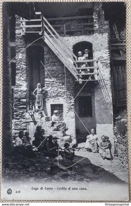 CP Italia Lago di Como - Cortile casa - Brunner & Cie Como Zurigo c.1920-30