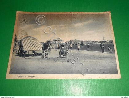 Cartolina Crotone - Spiaggia 1949