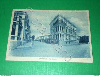 Cartolina Crotone - Via Reggio 1939