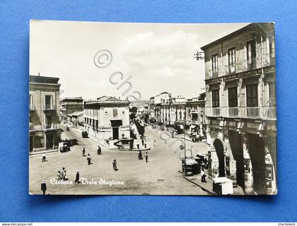 Cartolina Crotone - Viale Stazione - 1956