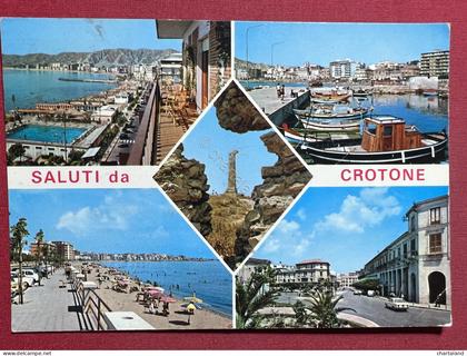 Cartolina - Saluti da Crotone - Vedute diverse - 1971