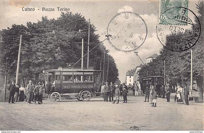 Italia - CUNEO - Piazza Torino - Filobus