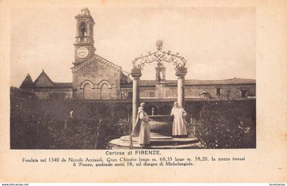A805 Italy Certosa di Firenze Florence Well Monks vintage postcard
