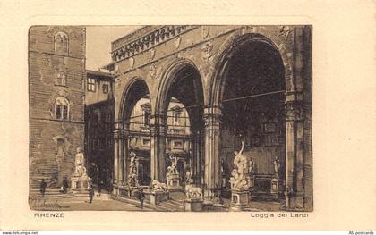 B378 Italy Firenze Florence Loggia dei Lanzi vintage postcard