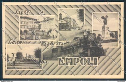 Firenze Empoli saluti grande velocità treno cartolina MV5902