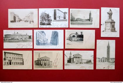 11 Cartoline Forlì Vedute Cittadine Viaggiate 1900-03 Cattedrale Piazze