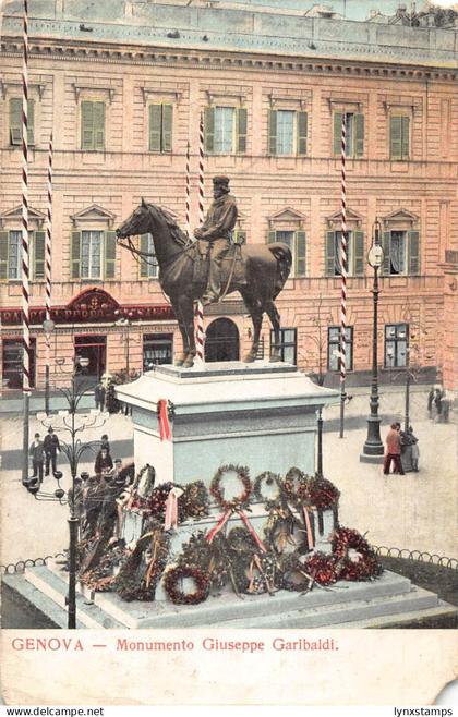 A955 Italy 1906 Genova Genoa Monumento Giuseppe Garibaldi postcard