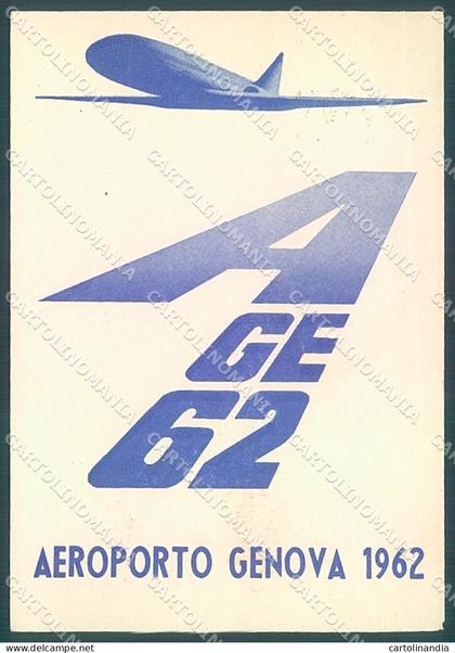 Aeroporto Genova Sestri Pallone Aerostatico ABRASA FG cartolina JK6888