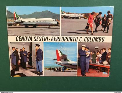 Cartolina Genova Sstri - Aeroporto C.Colombo - 1976