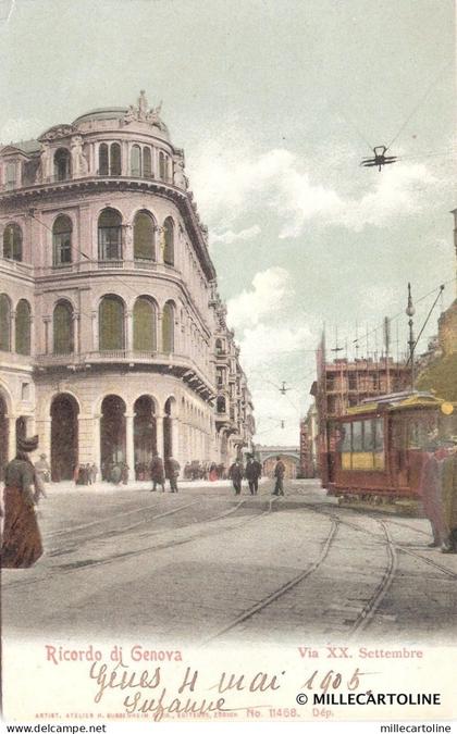 GENOVA - Ricordo di Genova - Via XX Settembre 1905