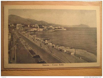 ITALY Genova corso San Pier d'Arena cancel 1949 to Sweden Genoa card Italia