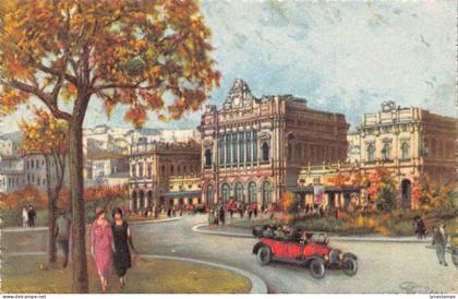 Italy Genova Genoa Stazione Brignole Train Station vintage postcard