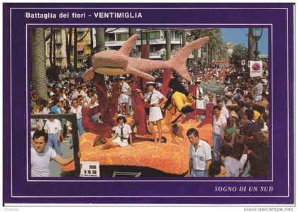CPM  VENTIMIGLIA VINTIMILLE SOGNO DI UN SUB BATTAGLIA DEI FIORI CARNAVAL BATAILLE DE FLEURS