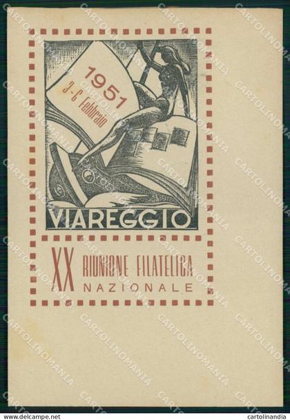 Lucca Viareggio XX Riunione Filatelica Nazionale Celebrativa FG cartolina RT2039