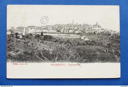 Cartolina Macerata - Panorama - 1903.