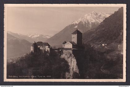 Vintage postcard Merano Castel Tyrol South Tyrol mountain view Italy Alps