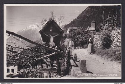 Vintage postcard Tirolo near Merano Castel Tyrol mountains South Tyrol Italy