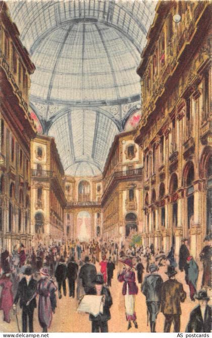 B653 Italy Milan Milano Galleria Vittorio Emanuele vintage postcard