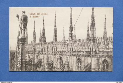 Cartolina Milano - Saluti dal Duomo di Milano - 1910