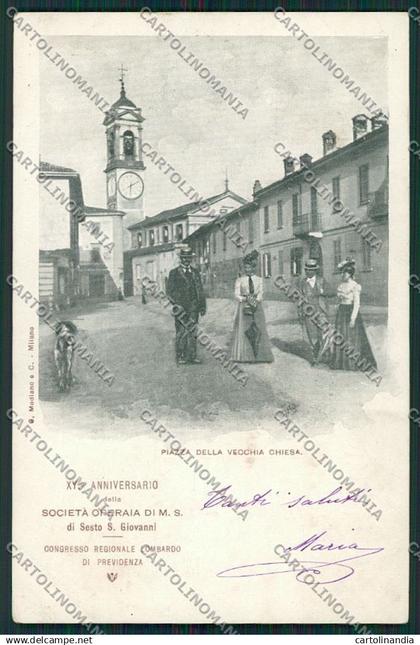Milano Sesto San Giovanni Società Operaia cartolina QQ8642