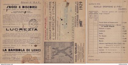 CARPI: Fiere e Mercati - listino Gualdi- cartoncino doppio e cedola commissione