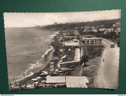Cartolina Torre Del Greco - Litoranea E Spiaggia - 1960