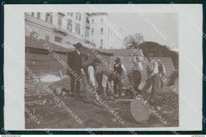 Napoli Città Mestieri Uomini con Ceste Foto cartolina MX6658